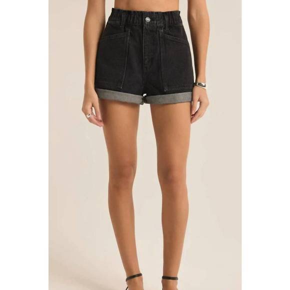 NEW Z SUPPLY odin denim short in black - Picture 1 of 5